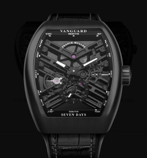 Review Franck Muller Vanguard Skeleton Review Replica Watch Cheap Price V 45 S6 SQT NR BR (NR) TT Black